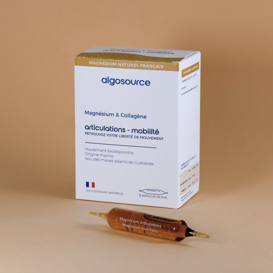 15 ampoules de magnésium et collagene marin breton articulations et mobilité