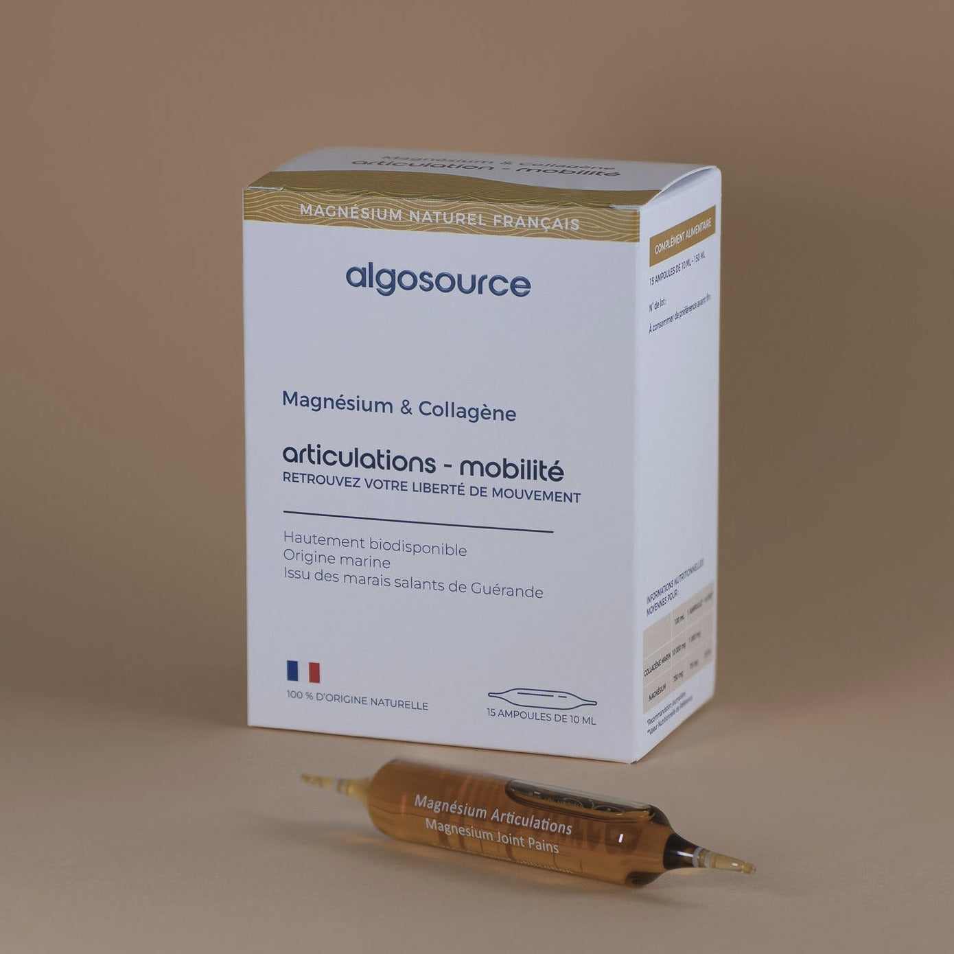 15 ampoules de magnésium et collagene marin pour retrouver votre liberte de mouvement
