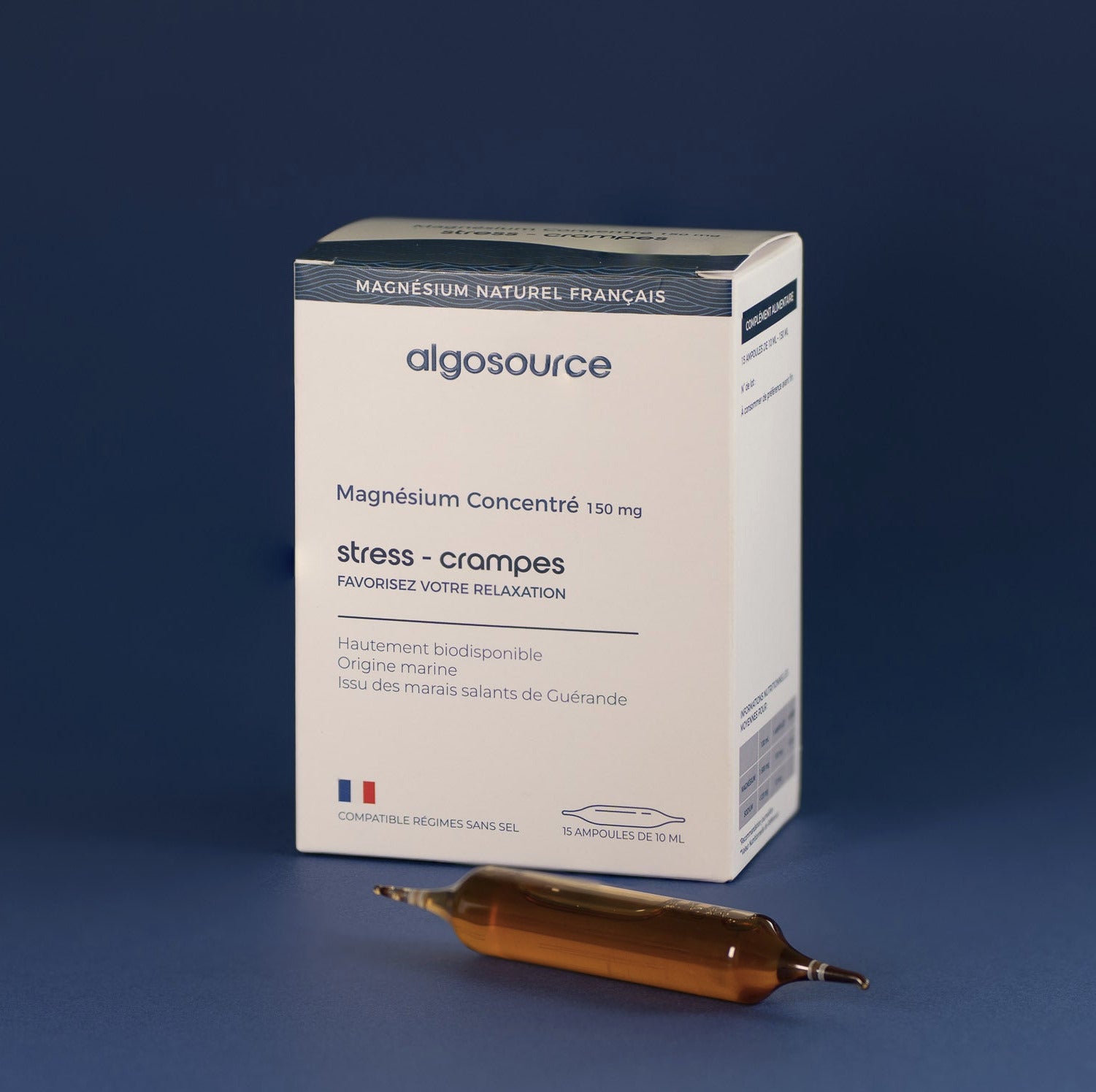 15 ampoules de magnésium concentré marin liquide de guerande