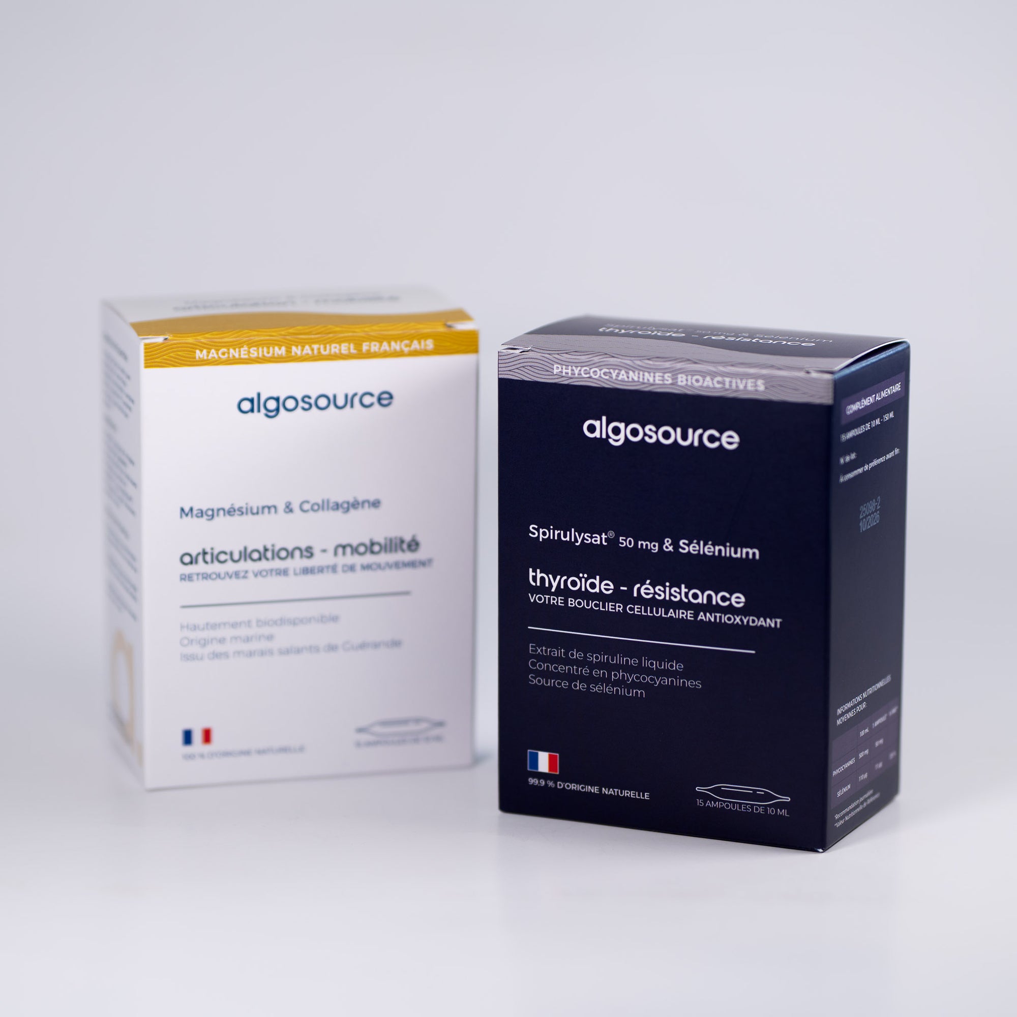 magnesium collagene articulations et spiruline bleue selenium sante thyroïde