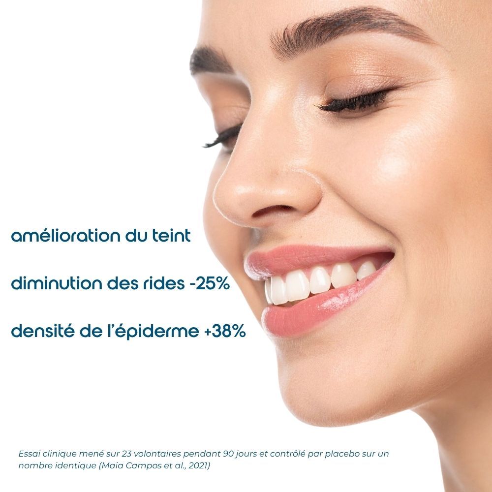 diminution des rides et amélioration du teint éclat marin cosmétique à boire