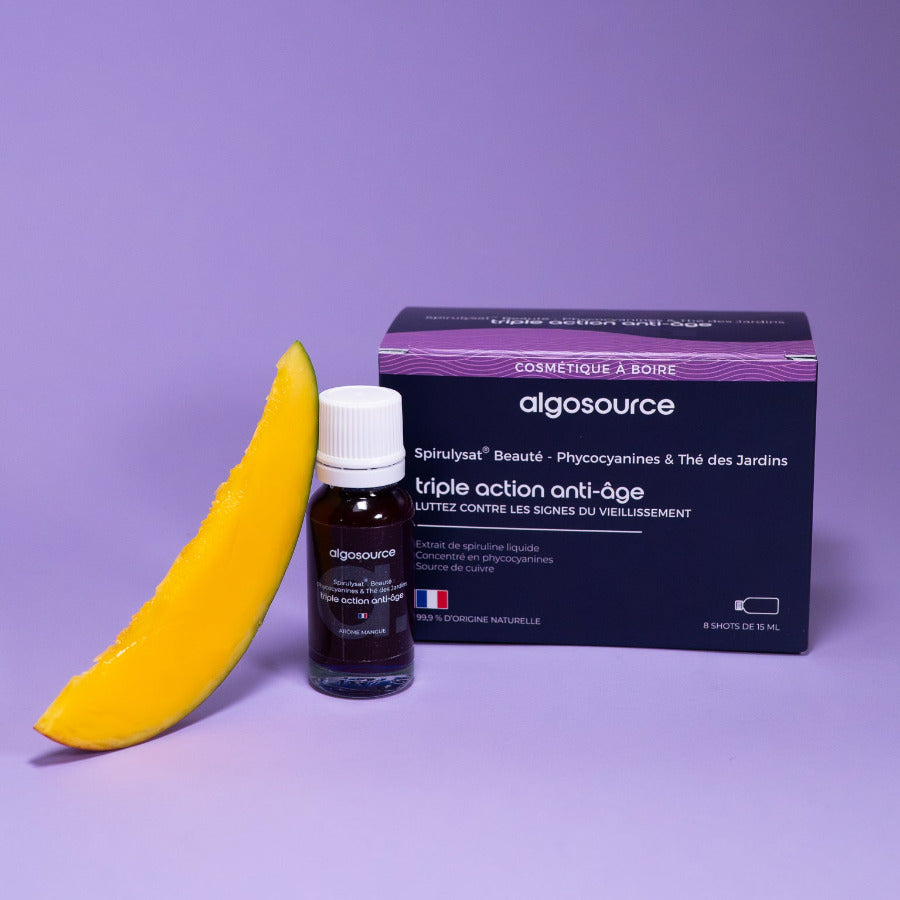 Flacon Spirulysat Beauté arôme mangue anti-âge
