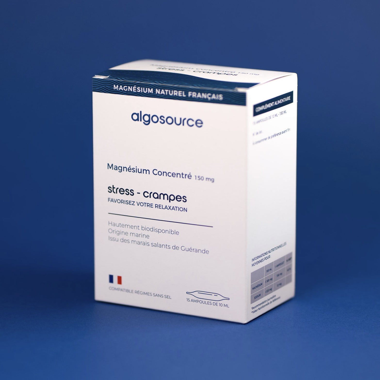 Magnésium marin naturel liquide concentré de guerande pour favoriser la relaxation