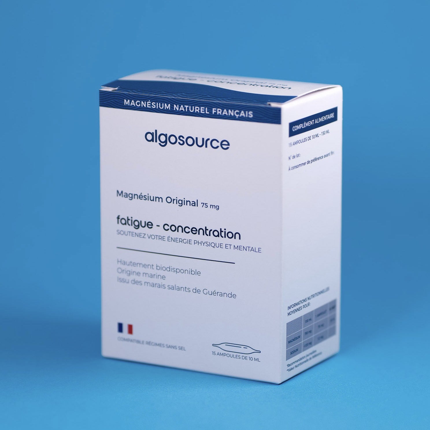 Soutenez l'énergie grâce au magnésium marin naturel de guérande pour votre concentration et lutter contre la fatigue