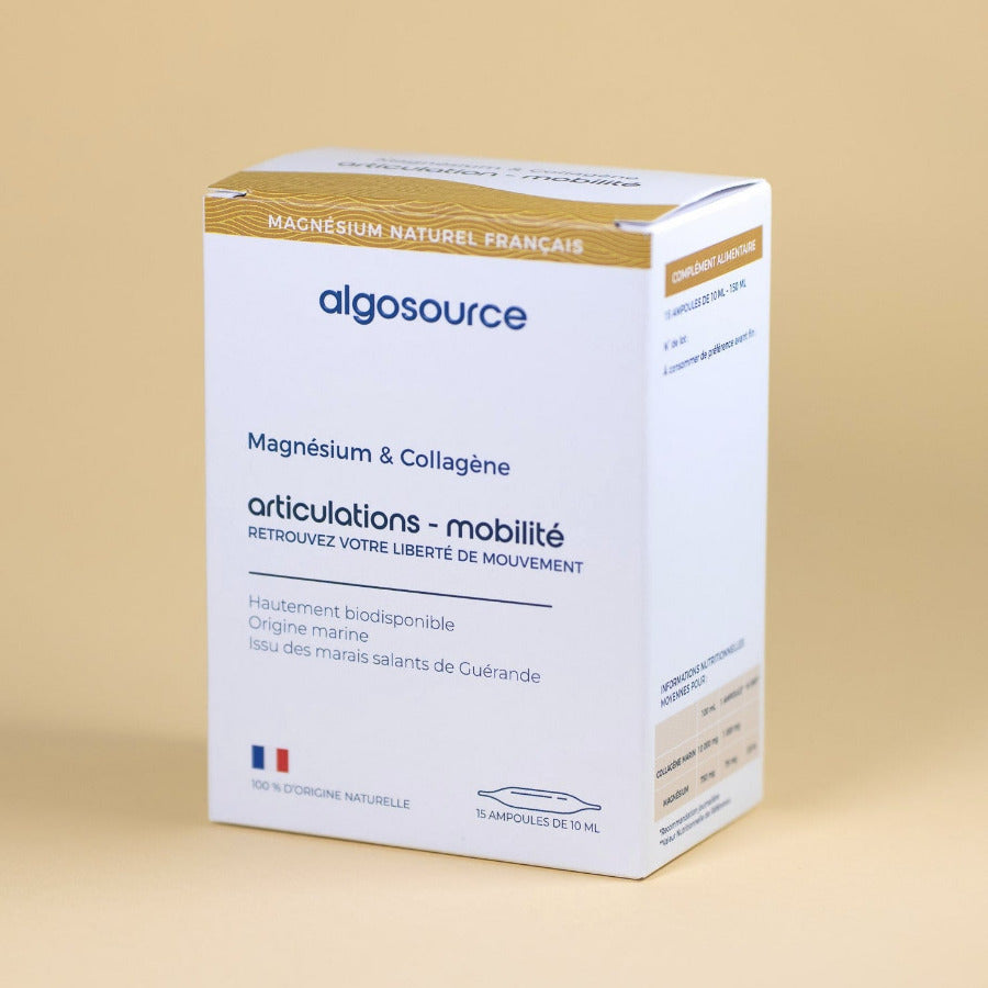 Retrouvez votre mobilité grâce au collagene et au magnesium marin d'algosource