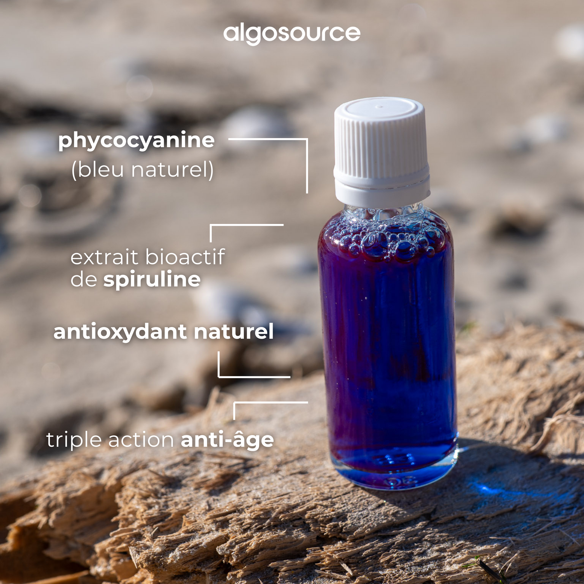 phycocyanines et thé des jardins cosmétique à boire