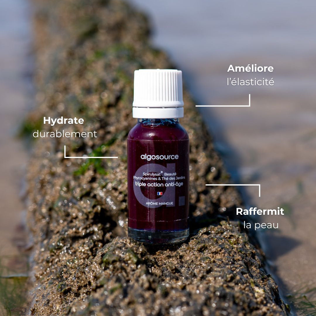 phycocyanine spiruline liquide cosmétique a boire naturel
