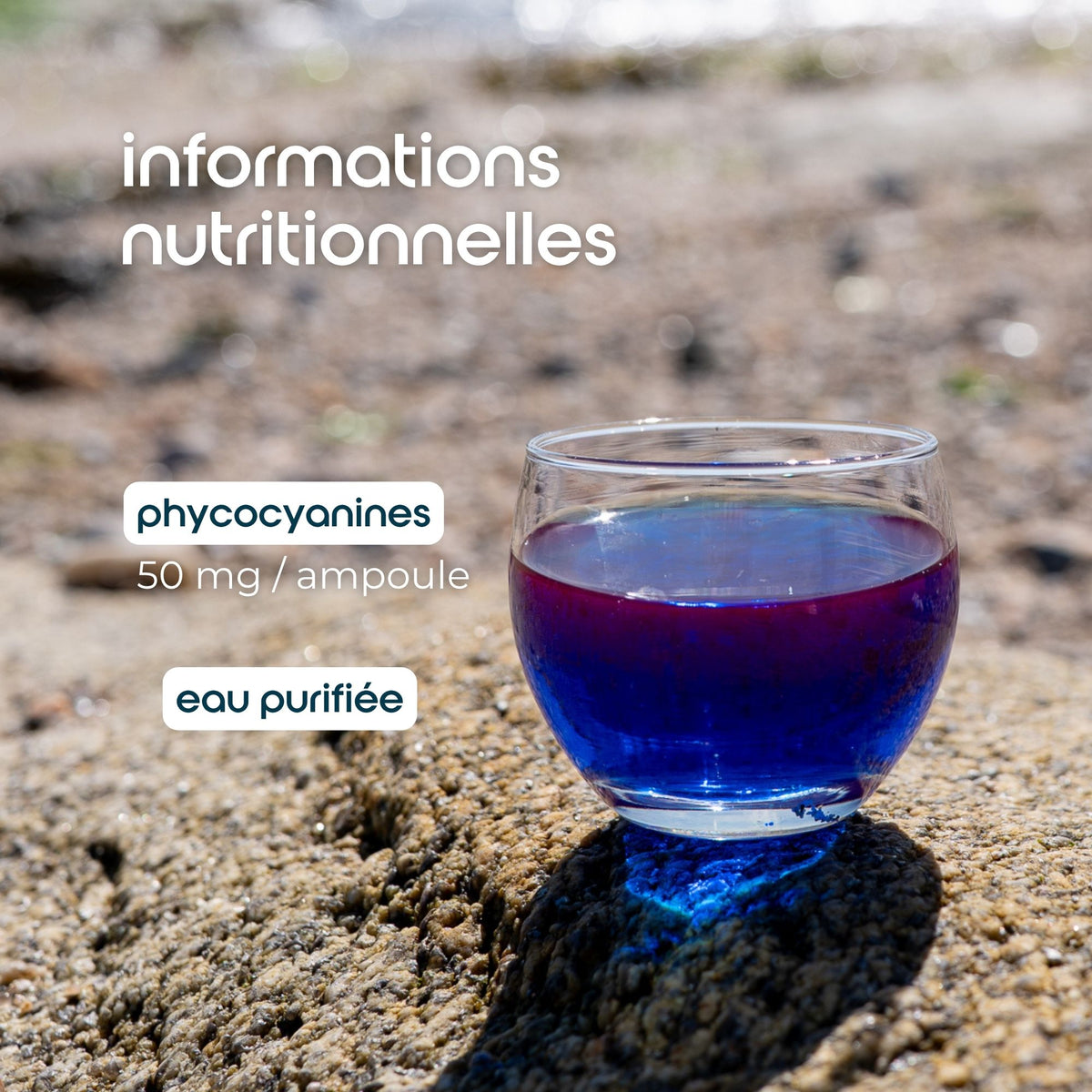verre spirulysat bleu