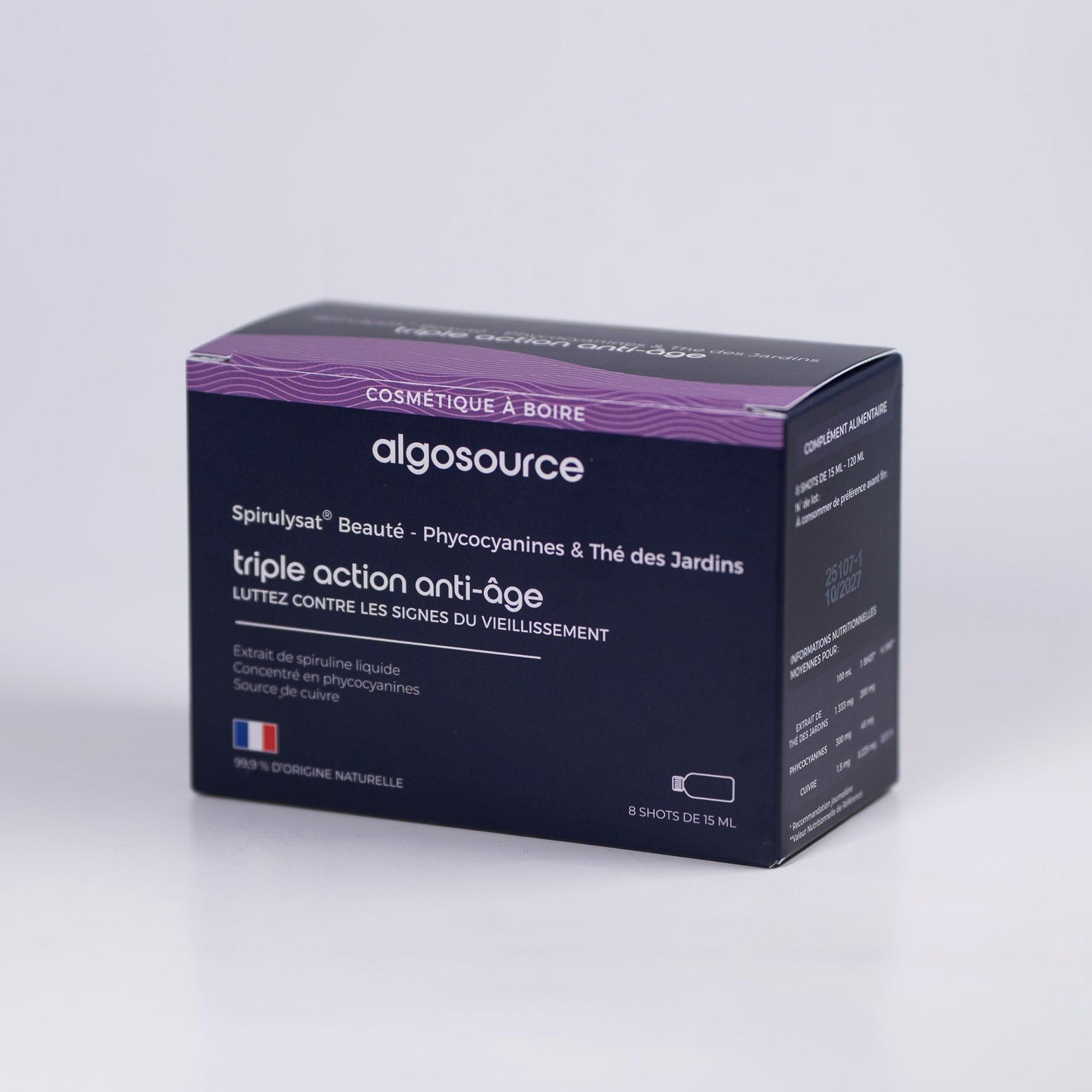 Action anti âge contre les signes du vieillissement grâce a la cosmetique à boire d'algosource